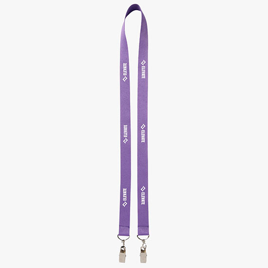 Plan Ahead & Save 3/4 Double-End Polyester Lanyard w/Double Swivel Bulldog Clip