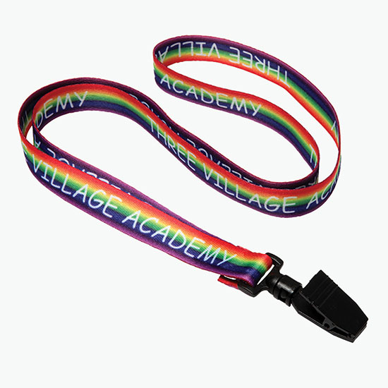 Plan Ahead & Save 5/8 Full-Color Dye-Sublimated Lanyard w/Plastic Bulldog Clip