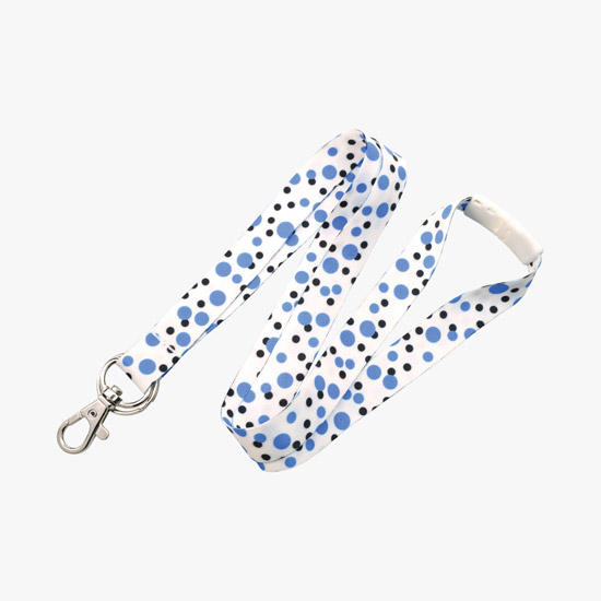 5/8 Dye Sublimated Polka Dot Lanyard with Breakaway