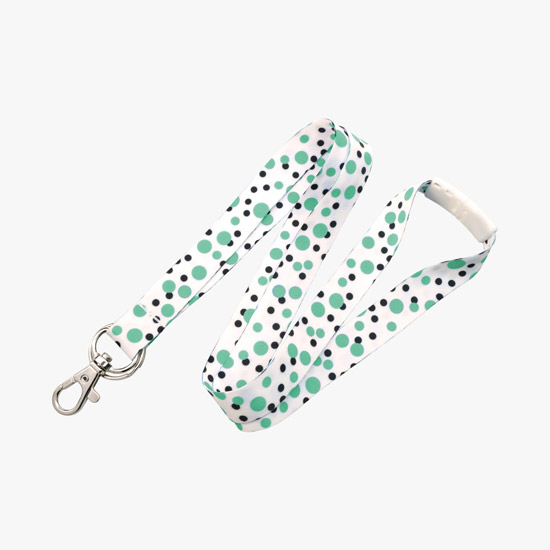 5/8 Dye Sublimated Polka Dot Lanyard with Breakaway