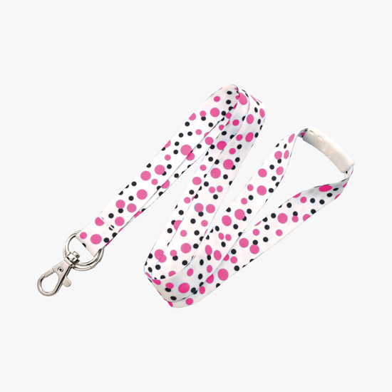 5/8 Dye Sublimated Polka Dot Lanyard with Breakaway
