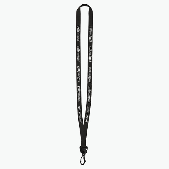1/2 Trapezoid Polyester Lanyard w/Plastic Swivel Snap Hook - Clearance