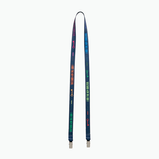 Plan Ahead & Save 5/8 Double-End Economy Poly-Dye Full-Color Lanyard w/Double Non-Swivel Bulldog Clip