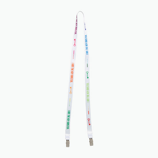 Plan Ahead & Save 5/8 Double-End Economy Poly-Dye Full-Color Lanyard w/Double Non-Swivel Bulldog Clip