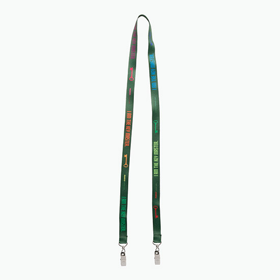 Plan Ahead & Save 5/8 Double-End Economy Poly-Dye Full-Color Lanyard w/Double Swivel Bulldog Clip