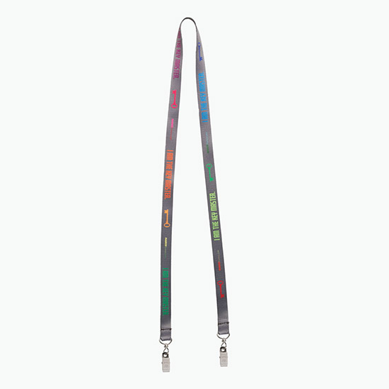 Plan Ahead & Save 5/8 Double-End Economy Poly-Dye Full-Color Lanyard w/Double Swivel Bulldog Clip