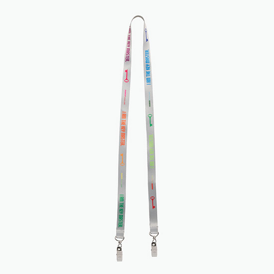 Plan Ahead & Save 5/8 Double-End Economy Poly-Dye Full-Color Lanyard w/Double Swivel Bulldog Clip