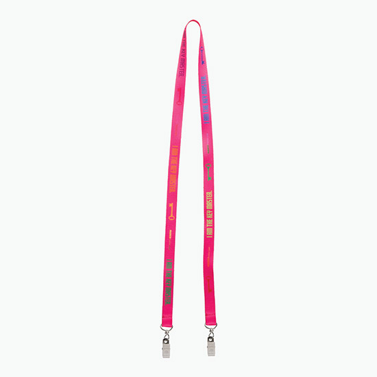 Plan Ahead & Save 5/8 Double-End Economy Poly-Dye Full-Color Lanyard w/Double Swivel Bulldog Clip
