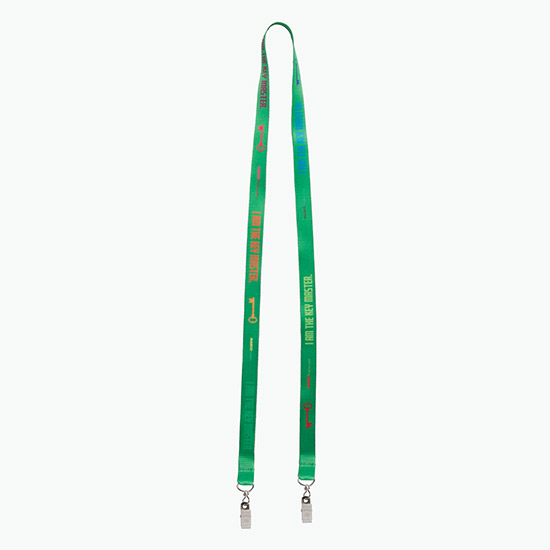 Plan Ahead & Save 5/8 Double-End Economy Poly-Dye Full-Color Lanyard w/Double Swivel Bulldog Clip
