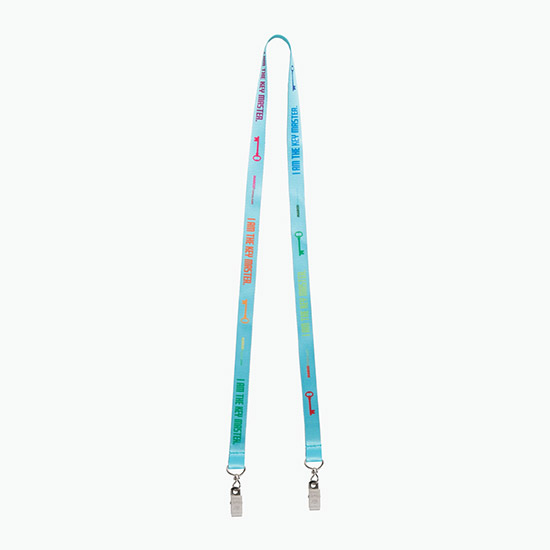 Plan Ahead & Save 5/8 Double-End Economy Poly-Dye Full-Color Lanyard w/Double Swivel Bulldog Clip
