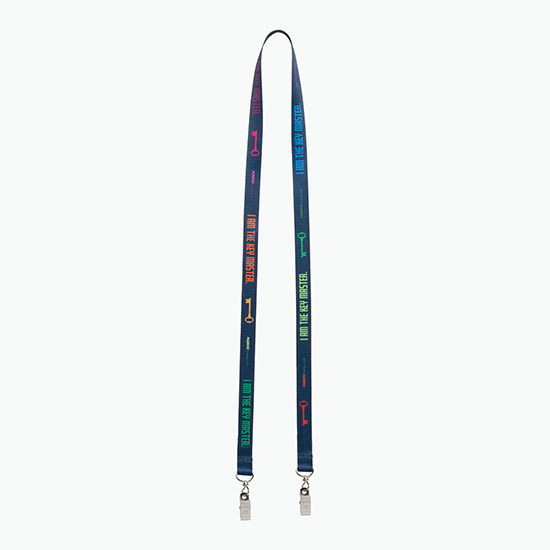 Plan Ahead & Save 5/8 Double-End Economy Poly-Dye Full-Color Lanyard w/Double Swivel Bulldog Clip