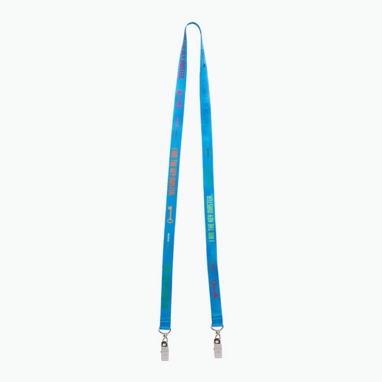 Plan Ahead & Save 5/8 Double-End Economy Poly-Dye Full-Color Lanyard w/Double Swivel Bulldog Clip