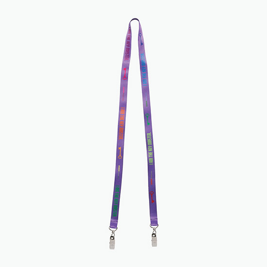 Plan Ahead & Save 5/8 Double-End Economy Poly-Dye Full-Color Lanyard w/Double Swivel Bulldog Clip