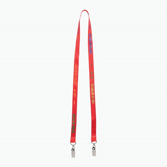 Plan Ahead & Save 5/8 Double-End Economy Poly-Dye Full-Color Lanyard w/Double Swivel Bulldog Clip