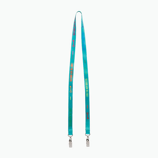 Plan Ahead & Save 5/8 Double-End Economy Poly-Dye Full-Color Lanyard w/Double Swivel Bulldog Clip