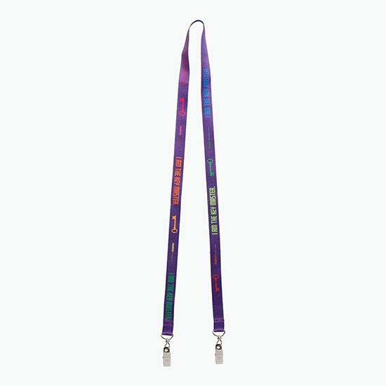 Plan Ahead & Save 5/8 Double-End Economy Poly-Dye Full-Color Lanyard w/Double Swivel Bulldog Clip
