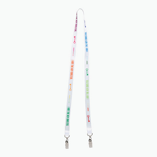 Plan Ahead & Save 5/8 Double-End Economy Poly-Dye Full-Color Lanyard w/Double Swivel Bulldog Clip