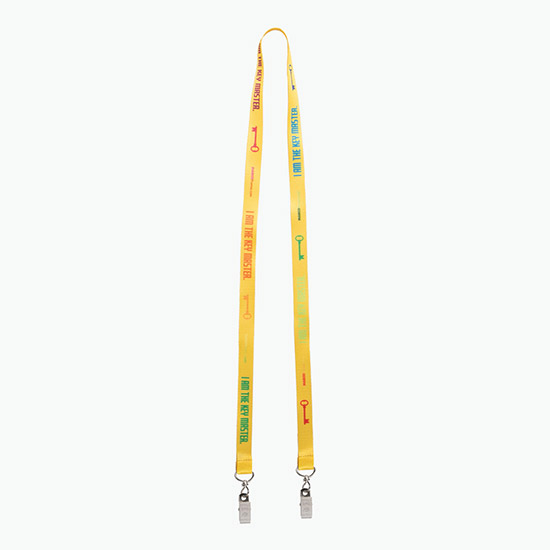 Plan Ahead & Save 5/8 Double-End Economy Poly-Dye Full-Color Lanyard w/Double Swivel Bulldog Clip