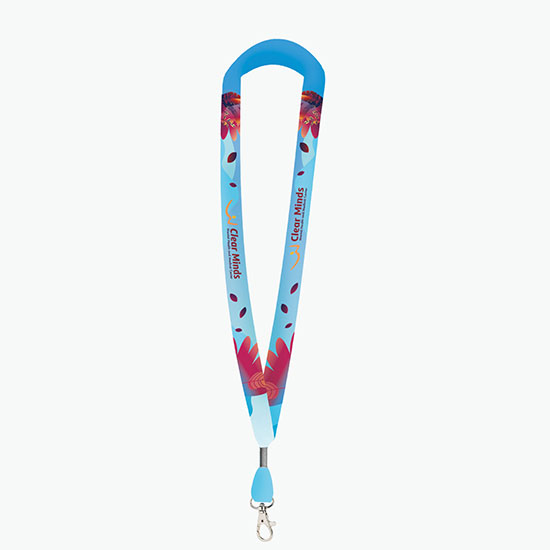 3/4 Full Color Antimicrobial Lanyard - Lobster Claw