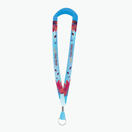 3/4 Full Color Antimicrobial Lanyard - Split Ring