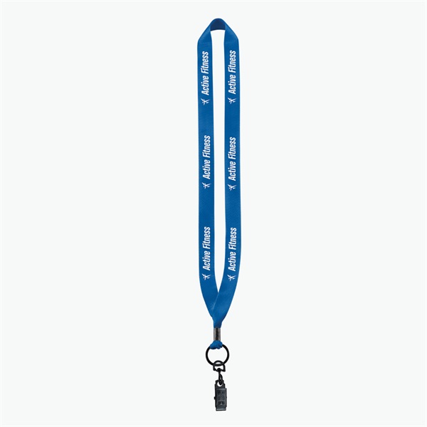 3/4 Perfect Pick Polyester Lanyard  - Swivel Bulldog Clip - 24-Hour Production