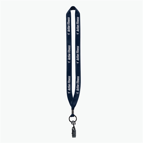 3/4 Perfect Pick Polyester Lanyard  - Swivel Bulldog Clip - 24-Hour Production