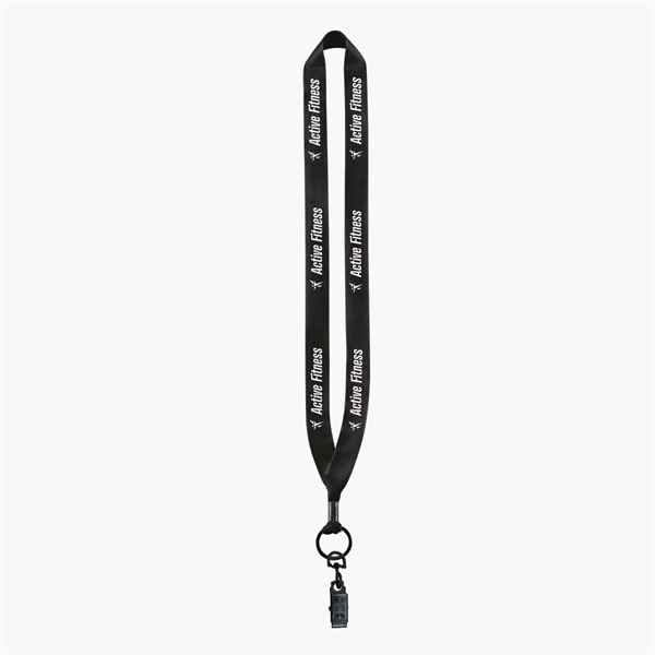 3/4 Perfect Pick Polyester Lanyard  - Swivel Bulldog Clip