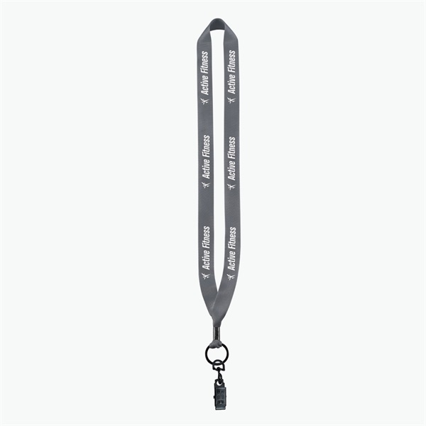 3/4 Perfect Pick Polyester Lanyard  - Swivel Bulldog Clip