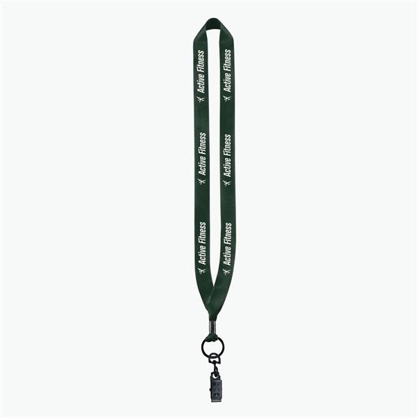 3/4 Perfect Pick Polyester Lanyard  - Swivel Bulldog Clip