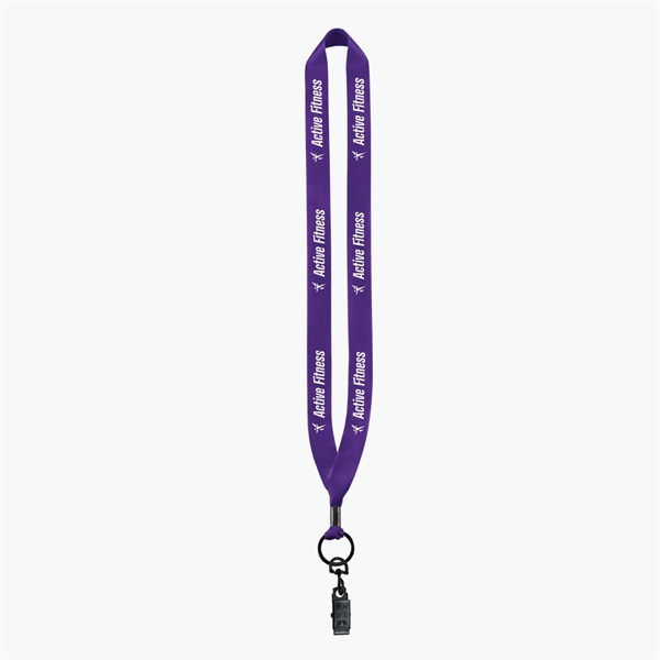 3/4 Perfect Pick Polyester Lanyard  - Swivel Bulldog Clip