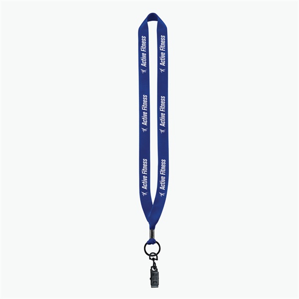 3/4 Perfect Pick Polyester Lanyard  - Swivel Bulldog Clip