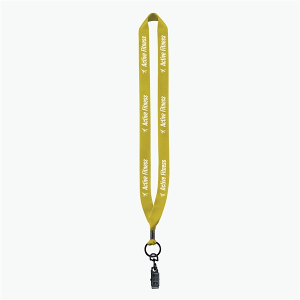 3/4 Perfect Pick Polyester Lanyard  - Swivel Bulldog Clip