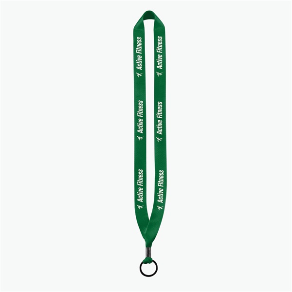 3/4 Perfect Pick Polyester Lanyard  - Split Ring - 24-Hour Production