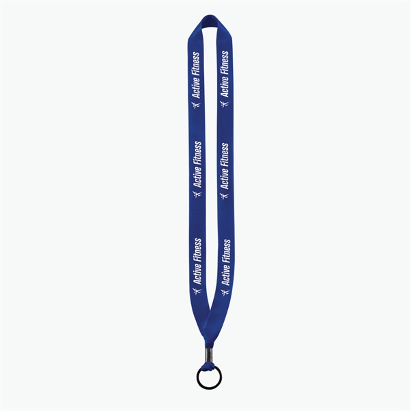3/4 Perfect Pick Polyester Lanyard  - Split Ring - 24-Hour Production
