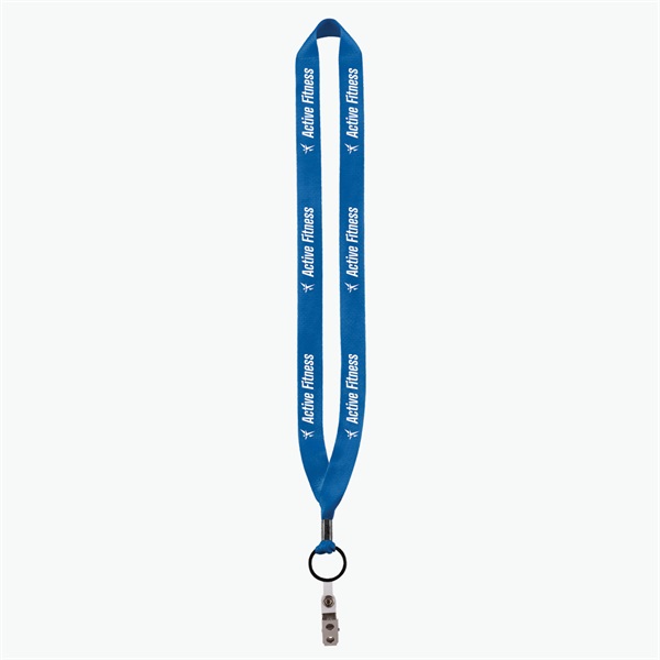 3/4 Perfect Pick Polyester Lanyard  - Vinyl Snap and Bulldog Clip