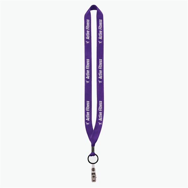 3/4 Perfect Pick Polyester Lanyard  - Vinyl Snap and Bulldog Clip