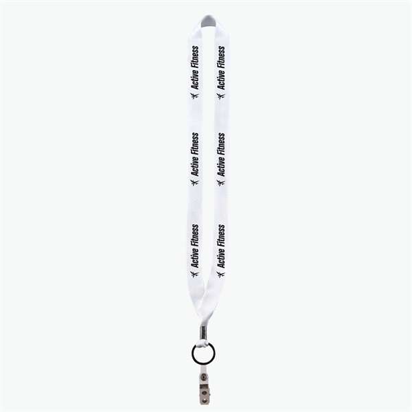 3/4 Perfect Pick Polyester Lanyard  - Vinyl Snap and Bulldog Clip