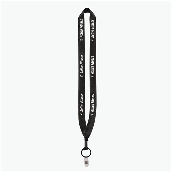 3/4 Perfect Pick Polyester Lanyard  - Vinyl Snap Strap - 24-Hour Production