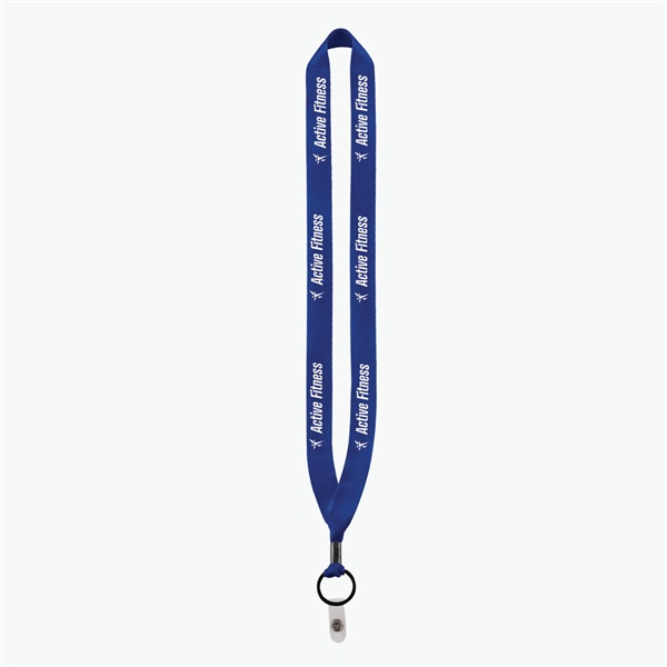 3/4 Perfect Pick Polyester Lanyard  - Vinyl Snap Strap - 24-Hour Production