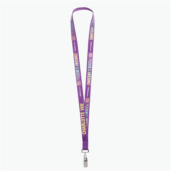 5/8 TrueColor Full Color Personalized Lanyard - Bulldog Clip
