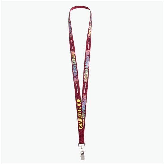5/8 TrueColor Full Color Personalized Lanyard - Bulldog Clip