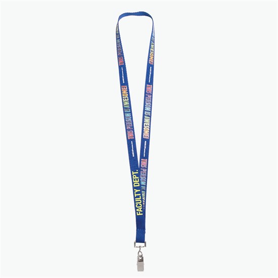 5/8 TrueColor Full Color Personalized Lanyard - Bulldog Clip