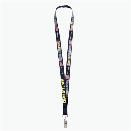 5/8 TrueColor Full Color Personalized Lanyard - Bulldog Clip