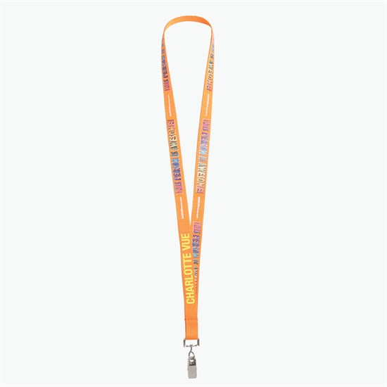 5/8 TrueColor Full Color Personalized Lanyard - Bulldog Clip