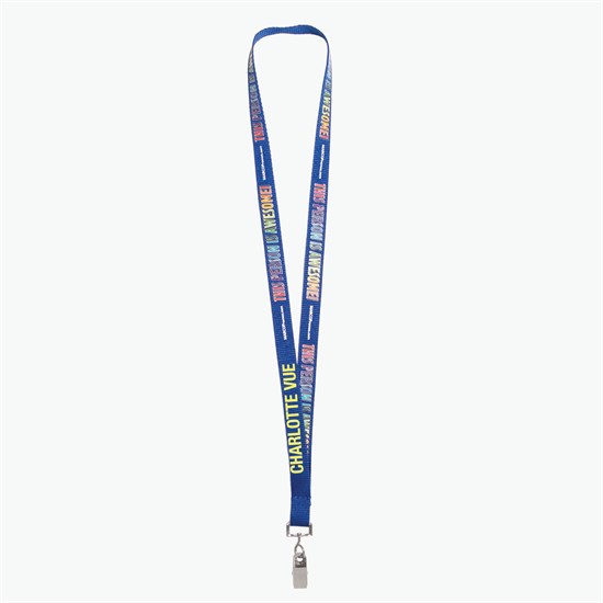 5/8 TrueColor Full Color Personalized Lanyard - Bulldog Clip