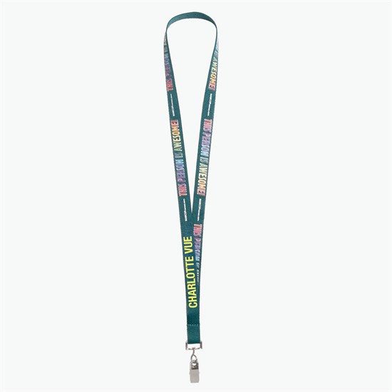 5/8 TrueColor Full Color Personalized Lanyard - Bulldog Clip