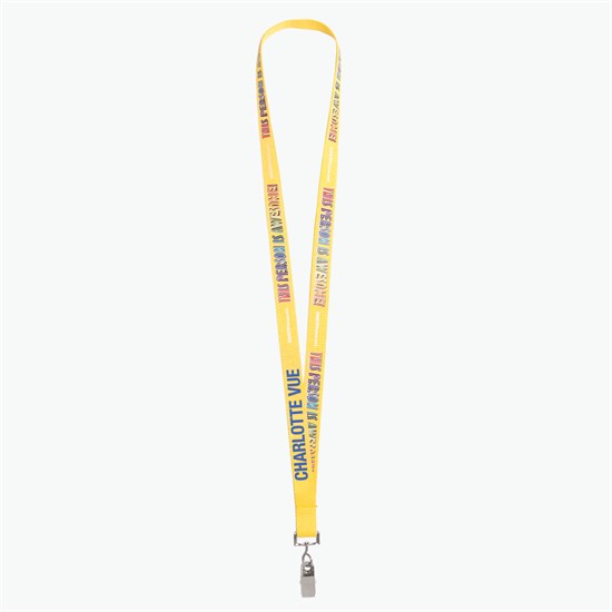 5/8 TrueColor Full Color Personalized Lanyard - Bulldog Clip