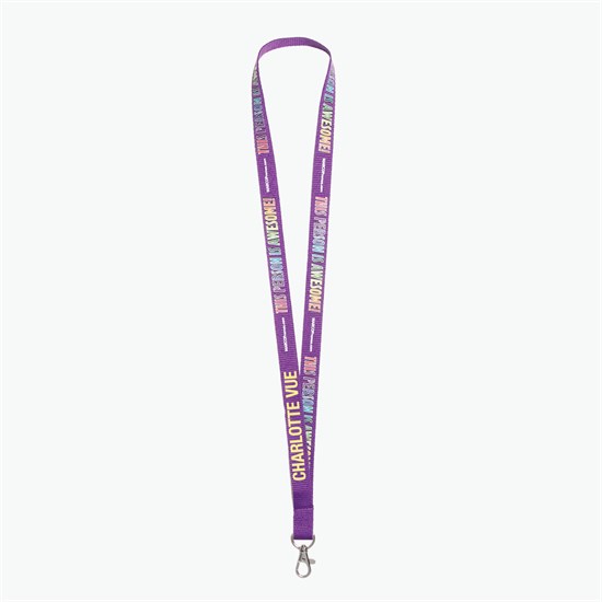 5/8 TrueColor Full Color Personalized Lanyard - Lobster Claw Clip
