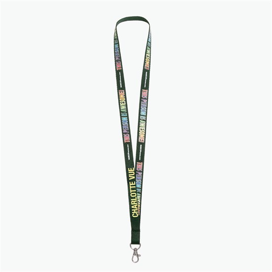 5/8 TrueColor Full Color Personalized Lanyard - Lobster Claw Clip