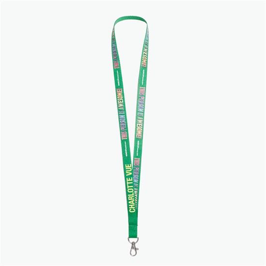 5/8 TrueColor Full Color Personalized Lanyard - Lobster Claw Clip